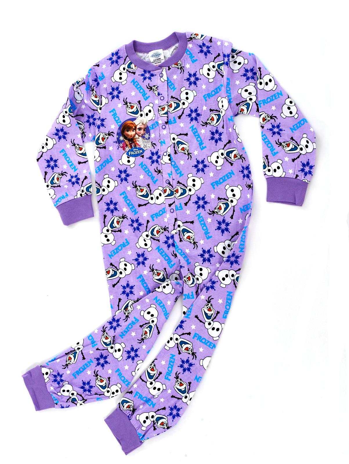 Kids Girls Disney Frozen Queen Elsa Anna Onesie Pyjamas Pjs Size UK 1